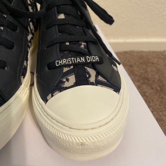 L@@K! Logo Navy Oblique Sneaker SZ 39.5 - Picture 10 of 11